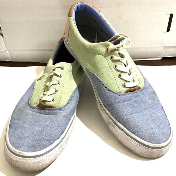 Ralph Lauren Polo Thornton III Men’s Size 12 D Multicolor canvas  casual shoes - Picture 1 of 8